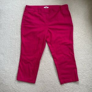 Dalia raspberry capri pants